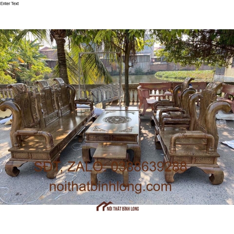 Bộ bàn ghế Tần Thủy Hoàng gỗ mun