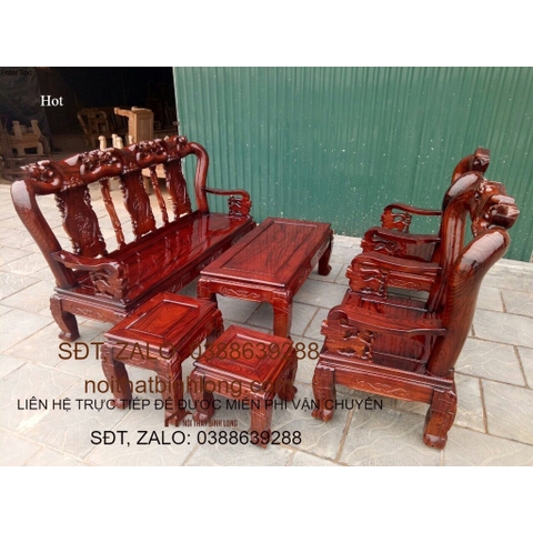 Bộ bàn ghế Phòng khách gỗ xoan