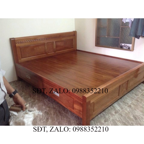 Giường Gỗ Xoan Đào 2 hoặc 4 Ngăn kéo