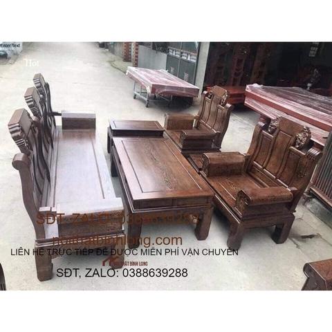 bộ bàn ghế âu á tay hộp trương voi gỗ mun đuôi công đẹp