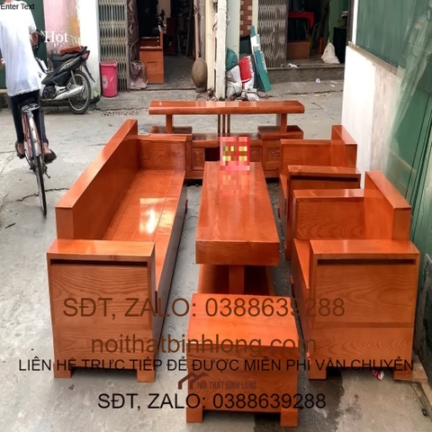 Bộ Bàn Ghế Sofa Đối Gỗ Sồi Nga