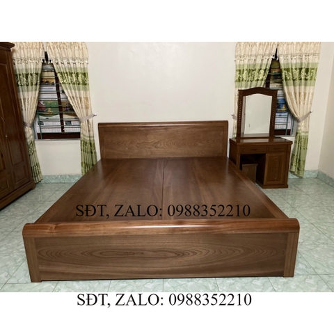 Giường xoan đào 1m8x2m rát phản liền