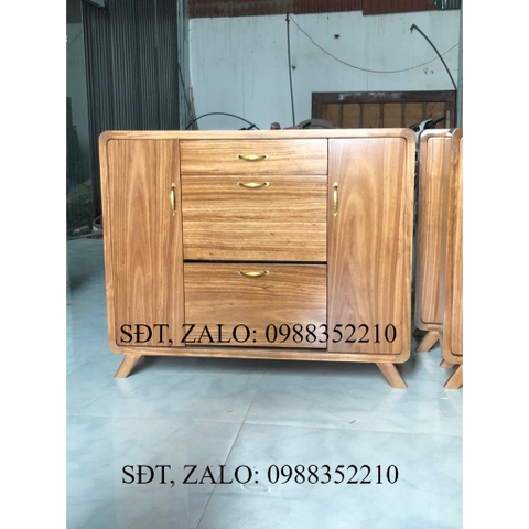 Tủ giày gỗ hương xám thông minh loại 1m2