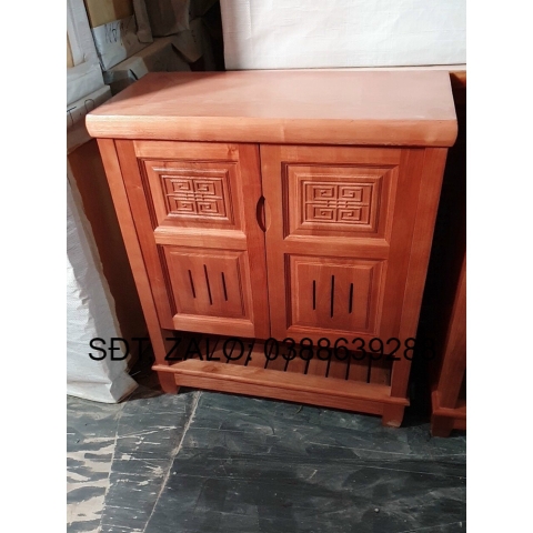 Tủ để giày gỗ xoan đào giá thật