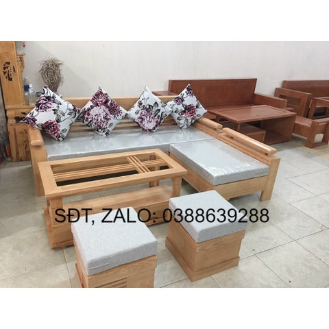 sofa gỗ sồi giá thật