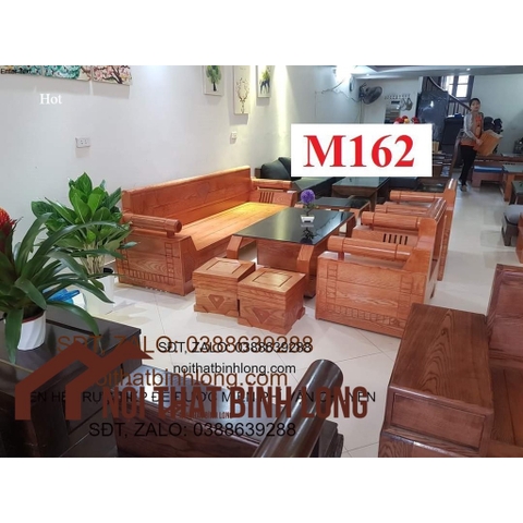 Bộ Sofa pháo gỗ Sồi, đẹp xuất sắc, giá gốc tại xưởng. 10 điểm