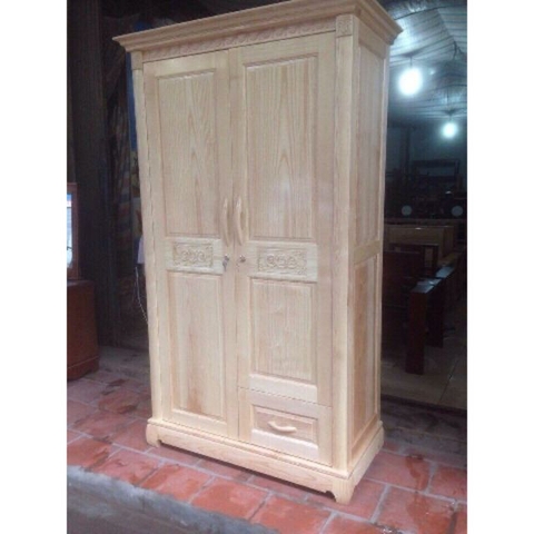 Tủ Gỗ Sồi 2 Buồng