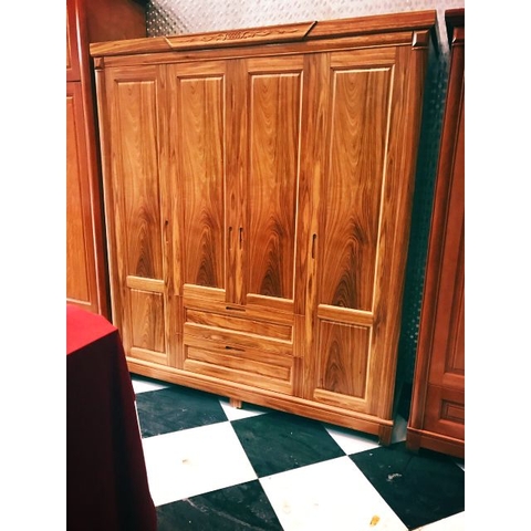 Tủ Gỗ Hương 4 Buồng (Hỗ Trợ Phí Vận Chuyển Khu Vực Hà Nội)