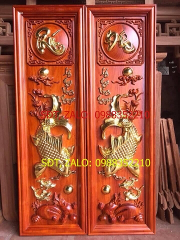 Bộ tranh Cá “Lý Ngư Vọng Nguyệt” gỗ hương Nam Phi . Dùng trang trí tường , chơi phong thuỷ , tân gia