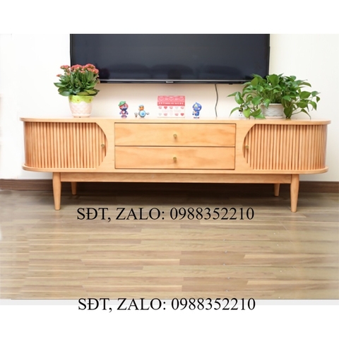 Tủ tivi cánh lùa Bắc Âu gỗ sồi TV-07 đẹp giá tốt