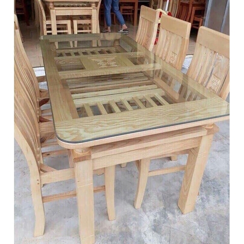 Bộ Bàn ăn gỗ sồi nga 6 ghế