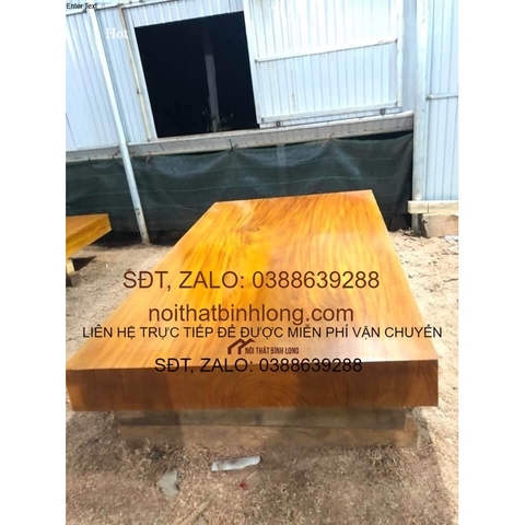 Sập Chiếu Ngựa Gỗ Gõ Đỏ Nguyên Khối 2m2 x 2m4 x 20