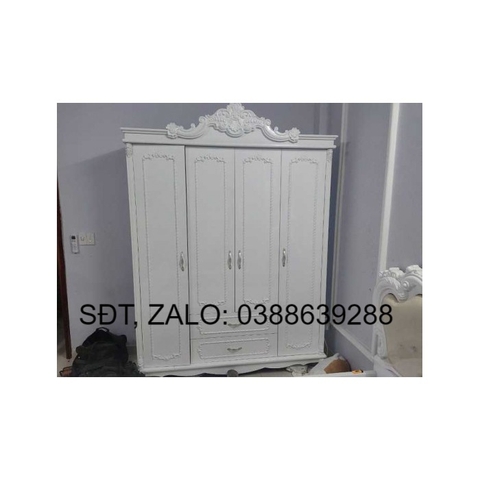 Tủ quần áo 4 cánh tân cổ điển giá rẻ QCA006 giá thật
