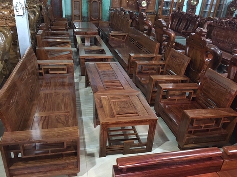 Bộ bàn ghế gỗ xoan đào phòng khách