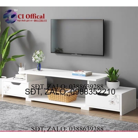 [ Rẻ Vô Địch ] Kệ tivi tùy chỉnh kích thước A1970 (90-120)*27*32cm, Gỗ MDF 12mm phủ melamine chống thấm