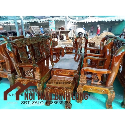 Bàn ghế phòng khách gỗ cao cấp