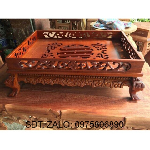 Khay trà gỗ hương loại lớn , khay uống trà bằng gỗ , khay gỗ