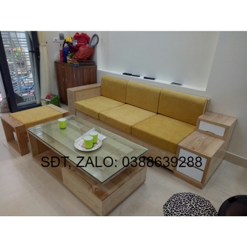 Bàn ghế Sofa văng gỗ sồi Nga BG203 giá thật