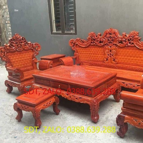 Bộ  bàn ghế gỗ hương đá 6 món