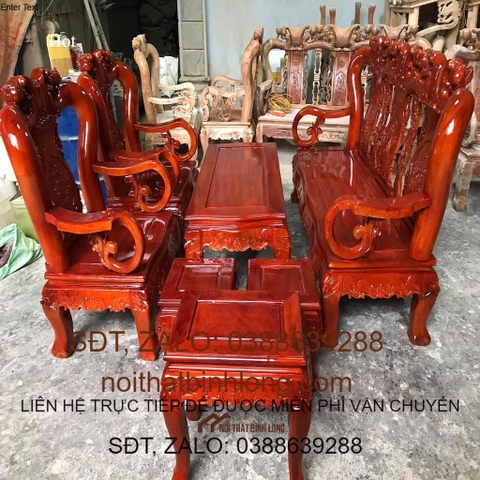 Bộ Bàn Ghế Minh Quốc Đào Gỗ Xà Cừ