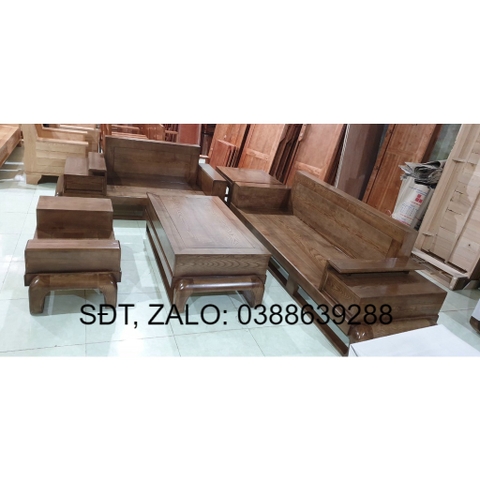 Bộ bàn ghế gỗ sồi xám giá thật