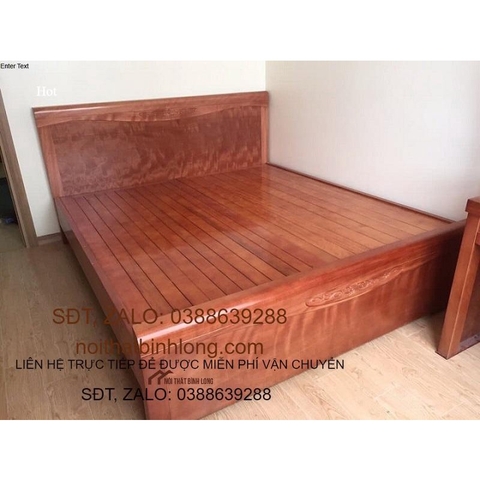 giường ngủ gỗ xoan đào kt 1m8 x 2m