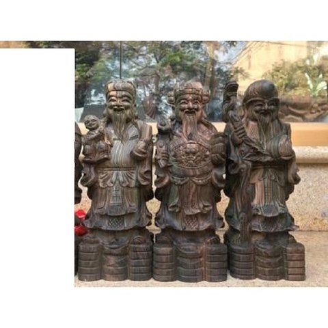 Nội Thất Bộ Tượng Tam Đa Phúc Lộc Thọ Gỗ Mun Shop Đồ Gỗ Nhân Ái