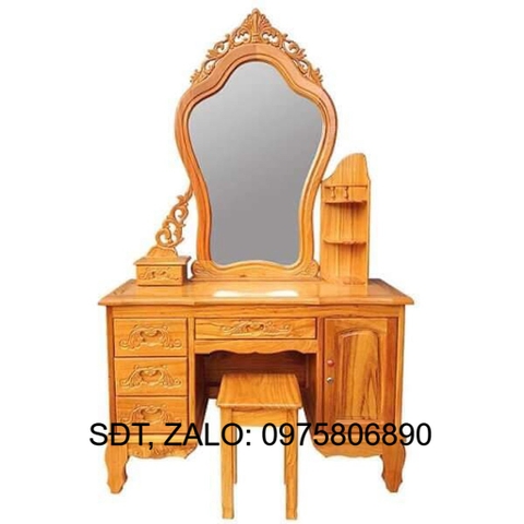 [Trả góp 0%] Bàn trang điểm gỗ gõ , BÀN ĐỂ ĐỒ MỸ PHẨM , BÀN TRANG ĐIỂM TRANG TRÍ GỖ GÕ