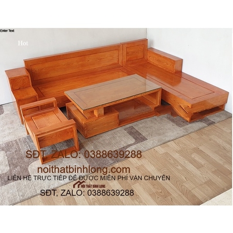 Bàn ghế Phòng Khách ngăn kéo tay vát gỗ Sồi Nga