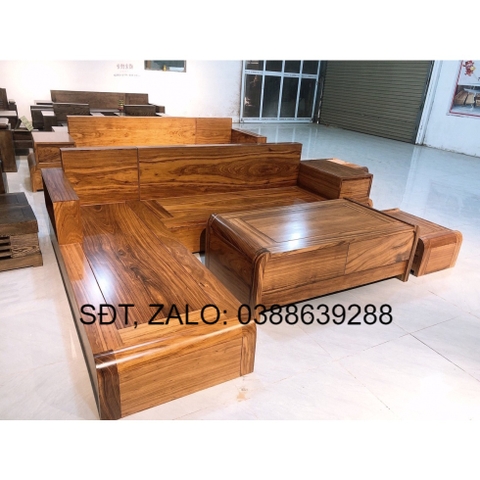 Sofa góc L chân uốn hương xám BG054 giá thật