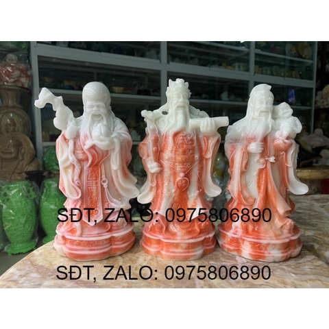 Bộ Tượng Tam Đa (Phúc Lộc Thọ) Đá Đúc - cao 20cm