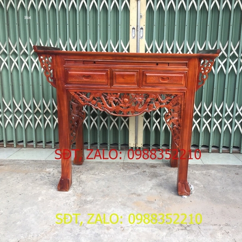 [Trả góp 0%] Bàn cúng - bàn thờ ngang 1m27 thờ phật  gia tiên