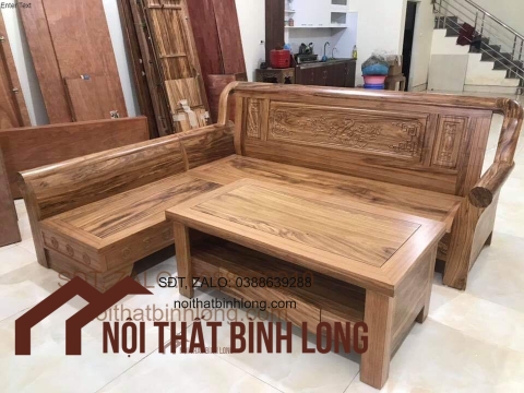bộ phòng khách gỗ Xoan