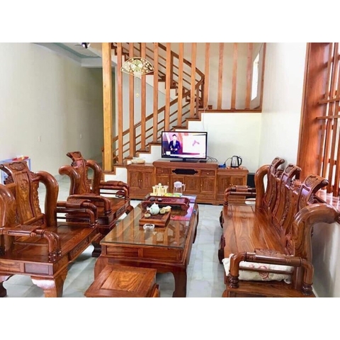 bô ban ghê phong khach gô hương giá đã bao gồm phí ship