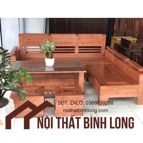 Bộ bàn ghế phòng khách tay trứng Góc L KT2m *1m8