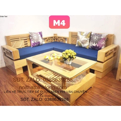 Bộ Sofa M4 gỗ sồi