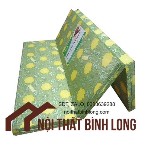 Nệm Pe Hàn Quốc Gấp 3 (1m x 1m95 x 9cm) Giao Màu Ngẫu Nhiên