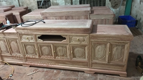 Bàn ăn gỗ tự nhiên mặt đá NK