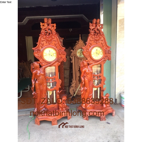 Đồng hồ cây Cô tiên gỗ hương đá