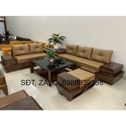 Bộ bàn ghế sofa gỗ sồi Mỹ giá thật