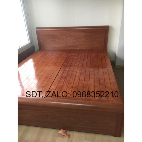 Giường gỗ xoan đào giáp phản