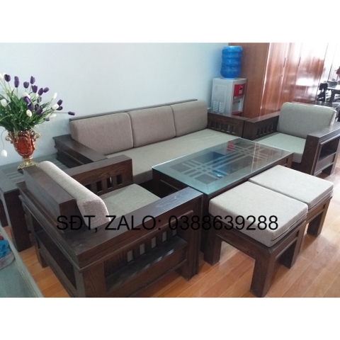 Bàn ghế gỗ đối caro sồi Nga BG023 giá thật