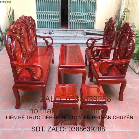 Bộ Bàn Ghế Đào Guột Gỗ Nhãn