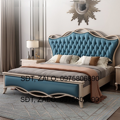 Giường hiện đại phong cách Bắc Mỹ, không hộp, ko ngăn kéo LUX-G003