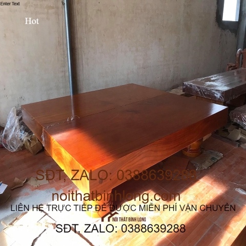 Sập Chiếu Ngựa Nguyên Khối Gỗ Cẩm Vàng 2m2 x 2m4 x 20