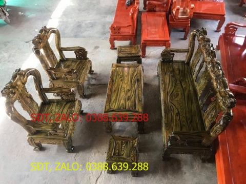 Bộ bàn ghế gỗ xoan ta - Đồ gỗ Bình Long