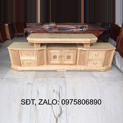 [Trả góp 0%] Kệ tivi gỗ sồi hiện đại gỗ tự nhiên 2m2 , TỦ ĐỂ TIVI GỖ