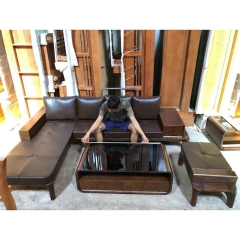 Sofa gỗ sồi nga kiểu dáng hiện đại