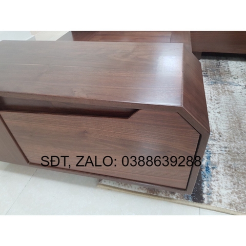 Sofa góc L ngăn kéo vát óc chó BG116 giá thật