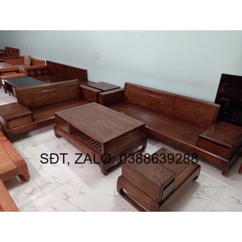 Bàn ghế sofa gỗ sồi Mỹ giá xưởng giá thật